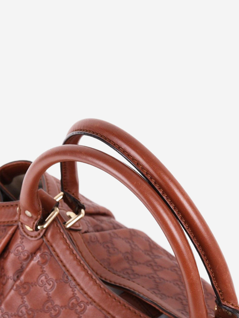 Brown Guccissima Sukey top handle bag