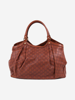 Brown Guccissima Sukey top handle bag