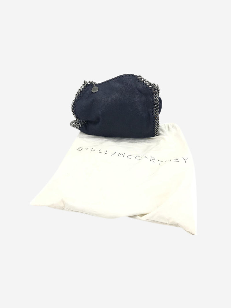 Navy Falabella chain shoulder bag