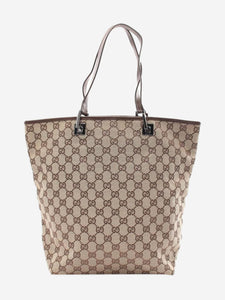 Gucci Brown GG canvas tote bag