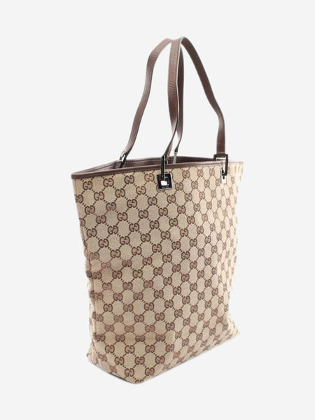 Brown GG canvas tote bag alternate image