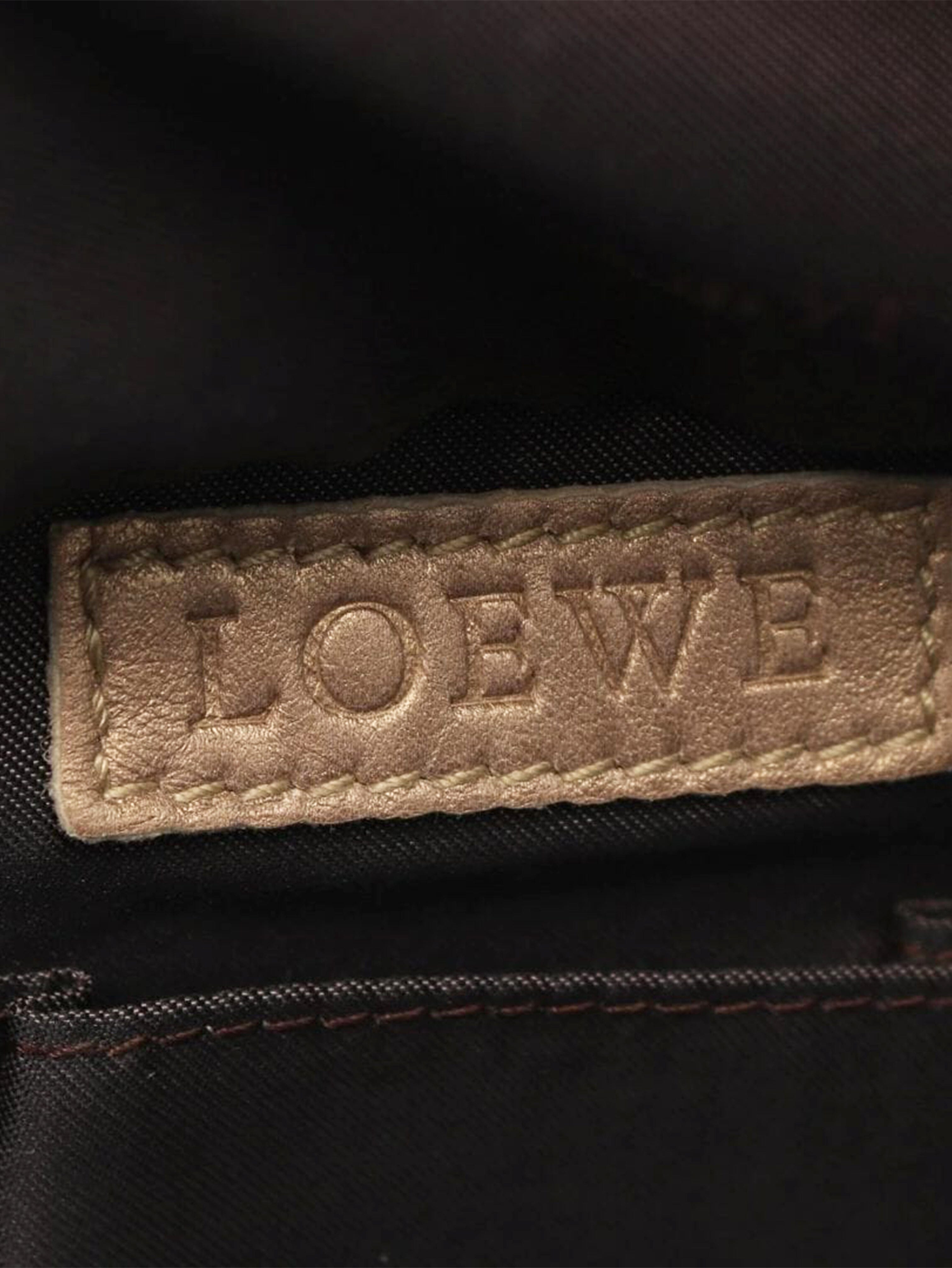 Gold Nappa Aire handbag Top Handle Bags Loewe 
