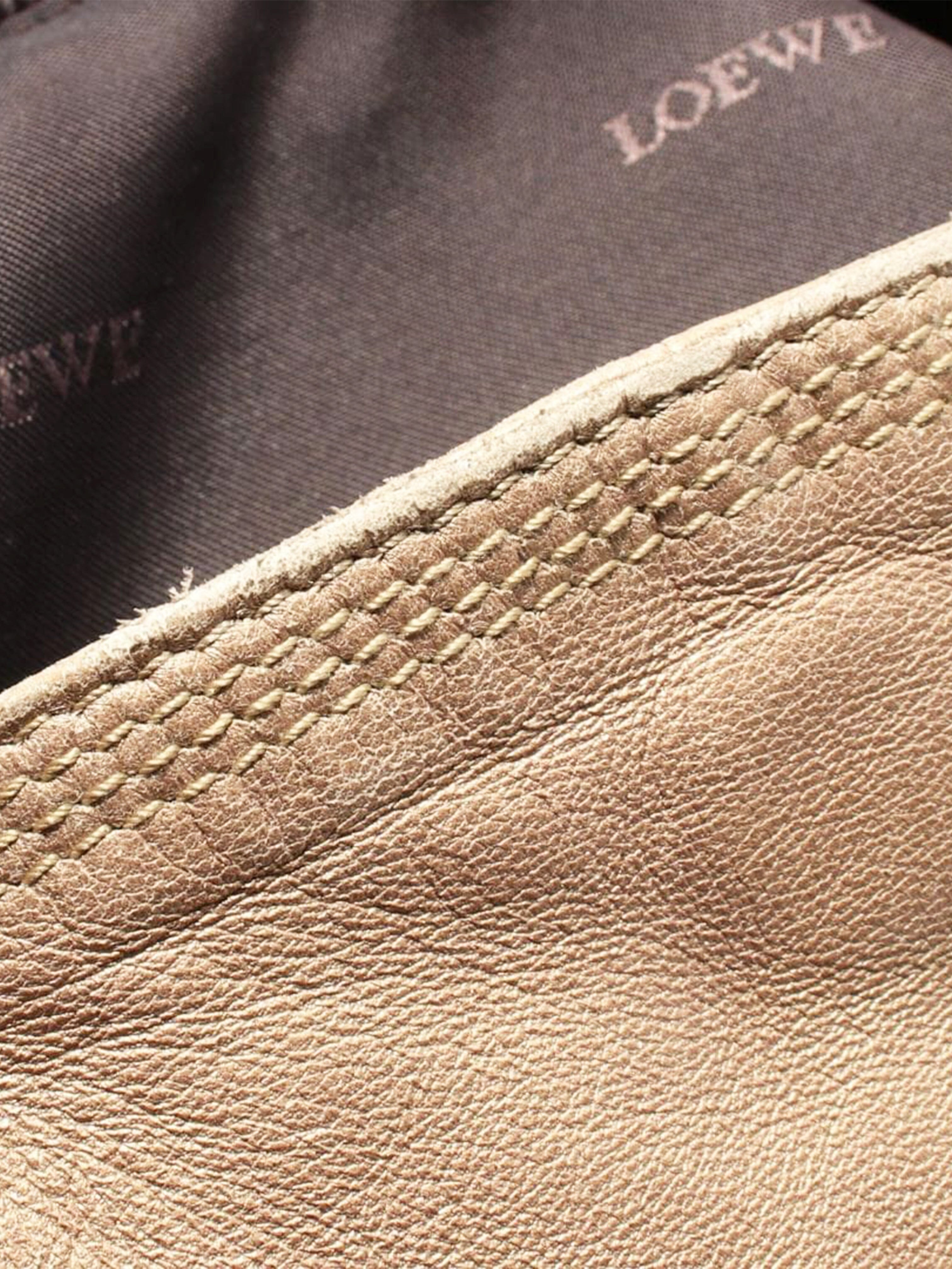 Gold Nappa Aire handbag Top Handle Bags Loewe 