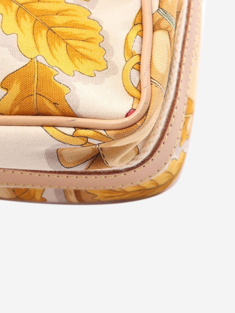 Multicolour canvas shoulder bag