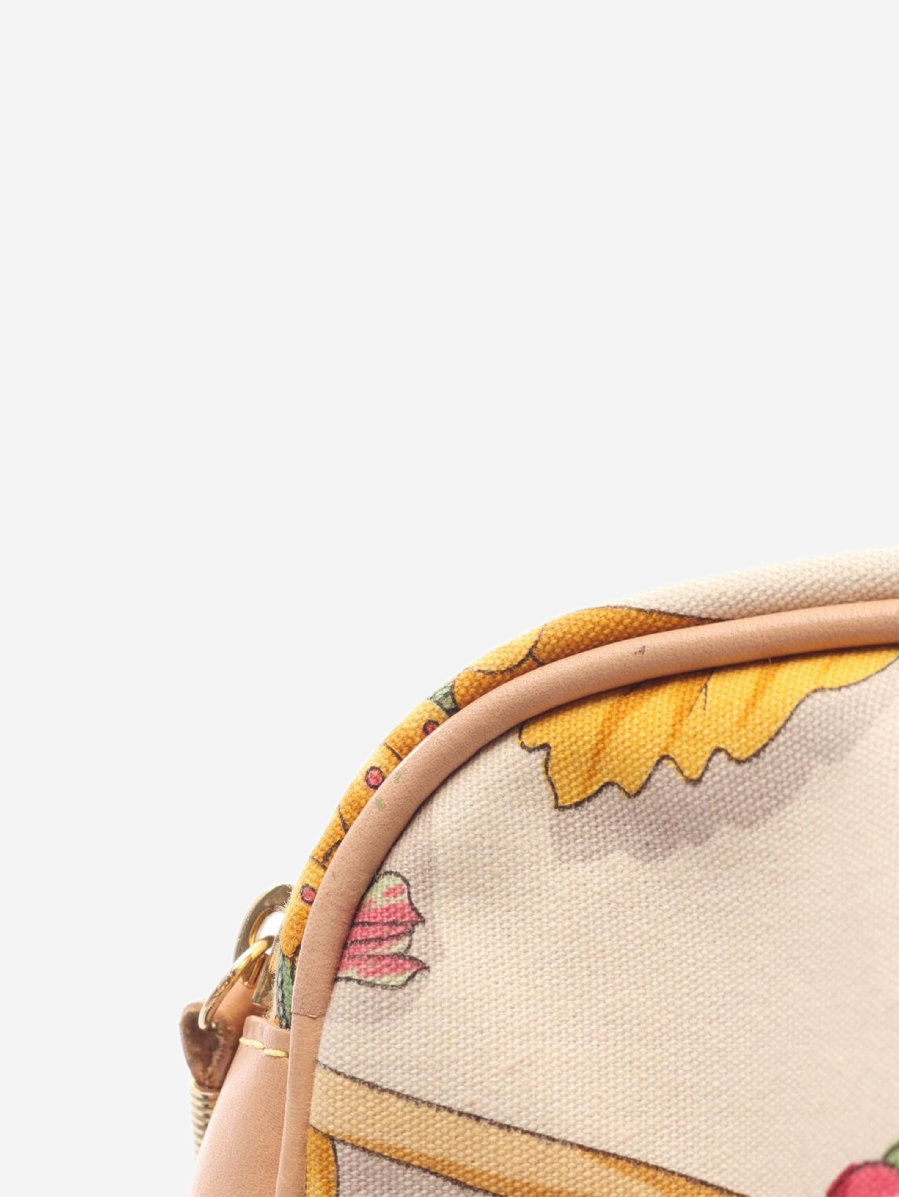 Multicolour canvas shoulder bag