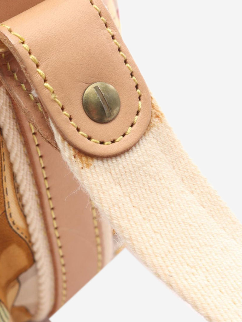 Multicolour canvas shoulder bag