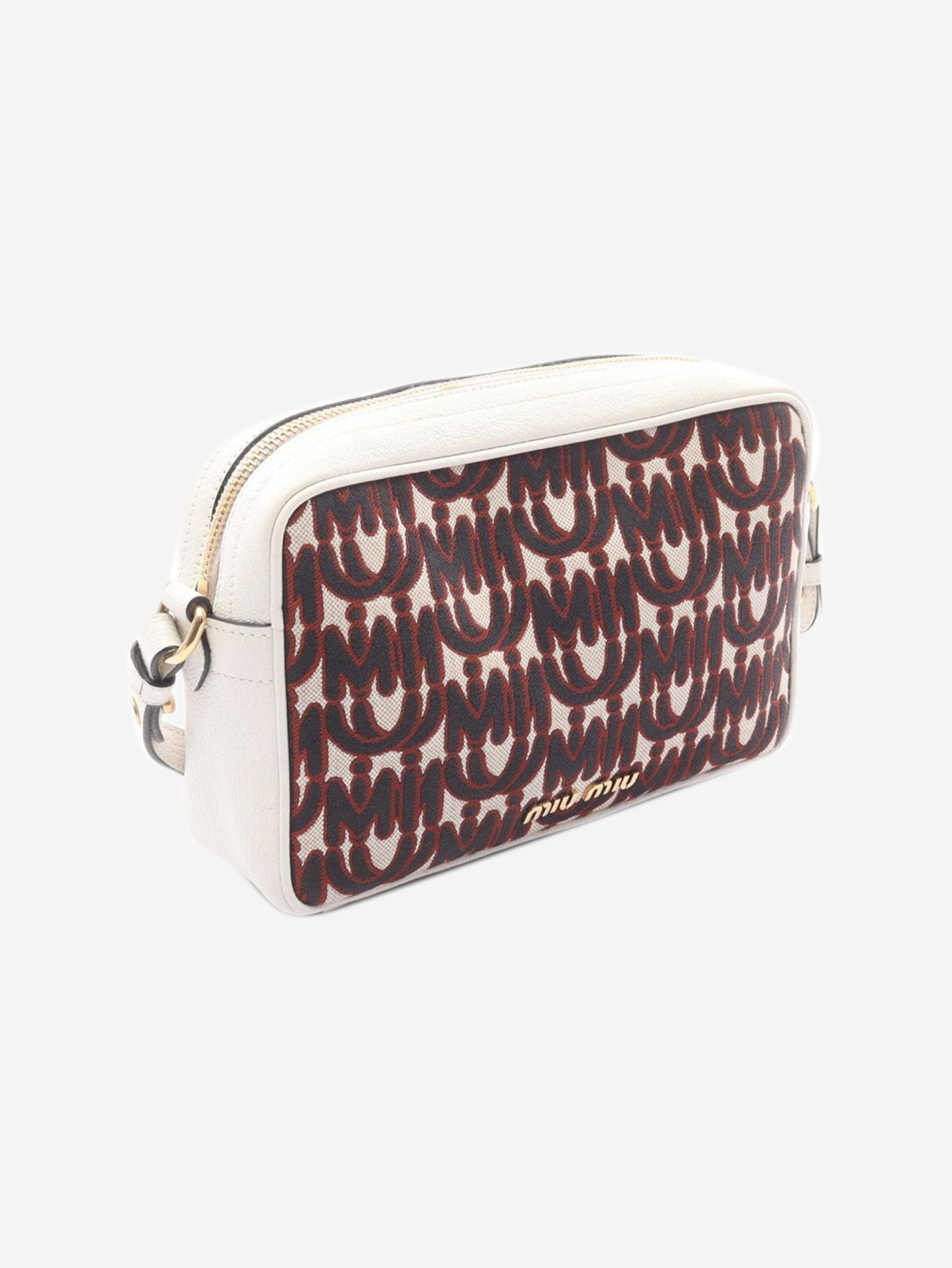 Multicolour jacquard logo shoulder bag Shoulder bags Miu Miu 