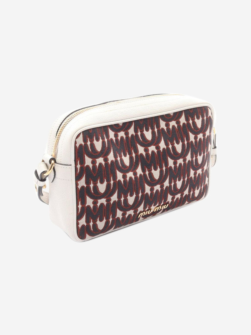 Multicolour jacquard logo shoulder bag Shoulder bags Miu Miu 