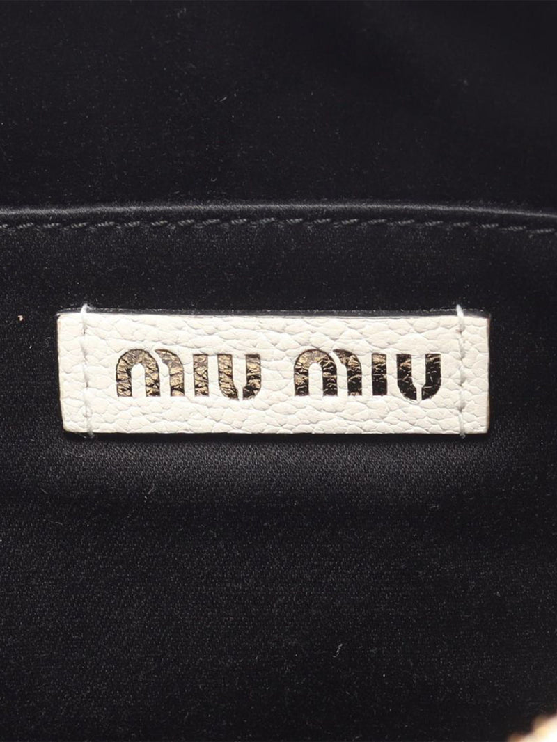 Multicolour jacquard logo shoulder bag Shoulder bags Miu Miu 