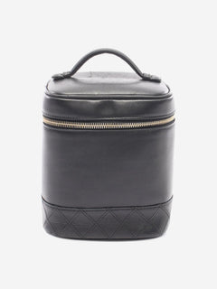 Black lambskin Bicolore Vanity bag