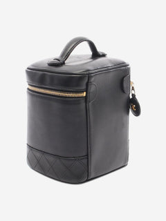 Black lambskin Bicolore Vanity bag