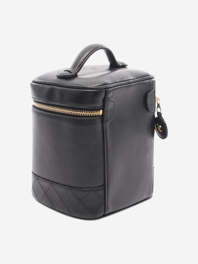 Black lambskin Bicolore Vanity bag