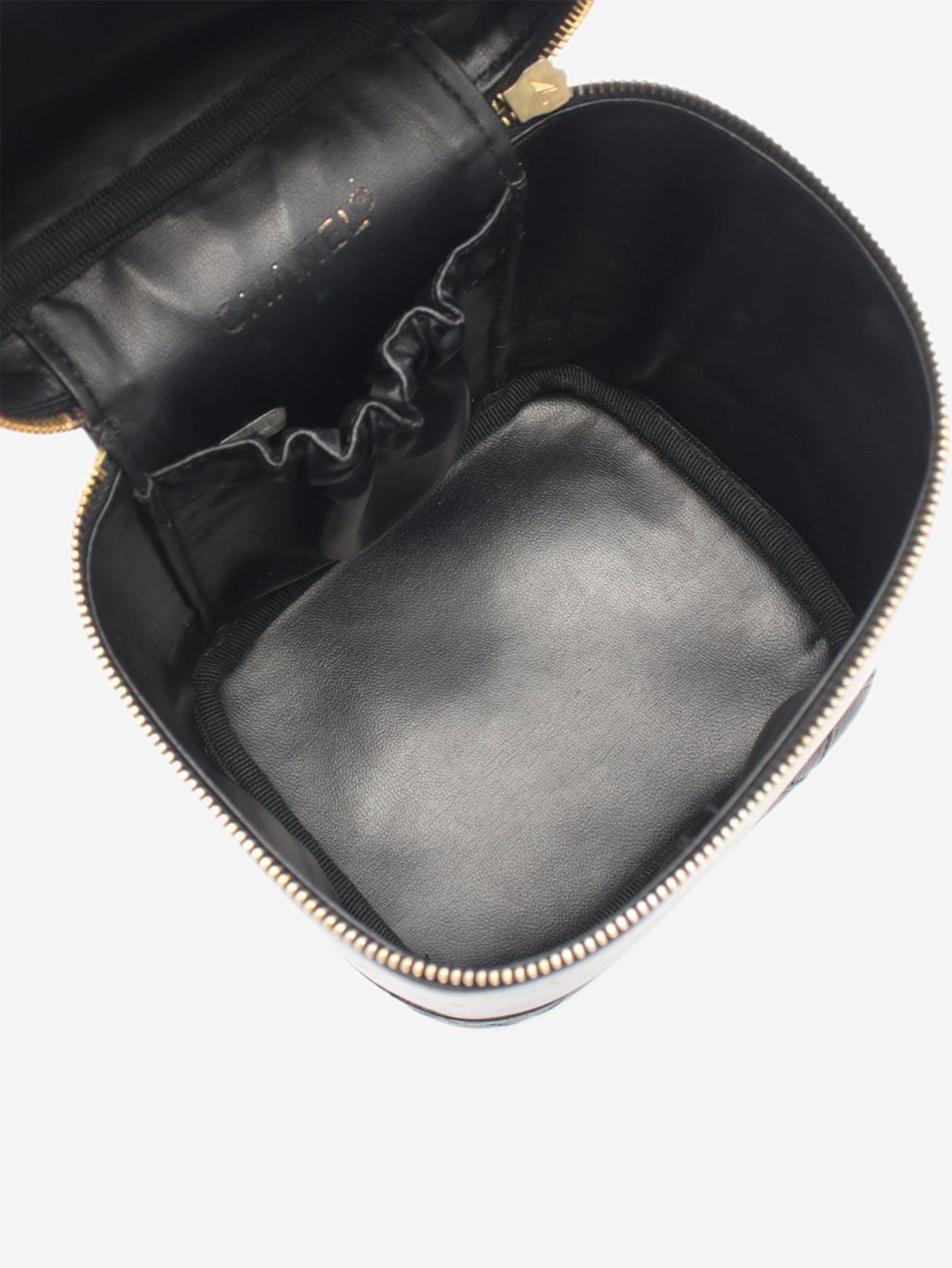 Black lambskin Bicolore Vanity bag