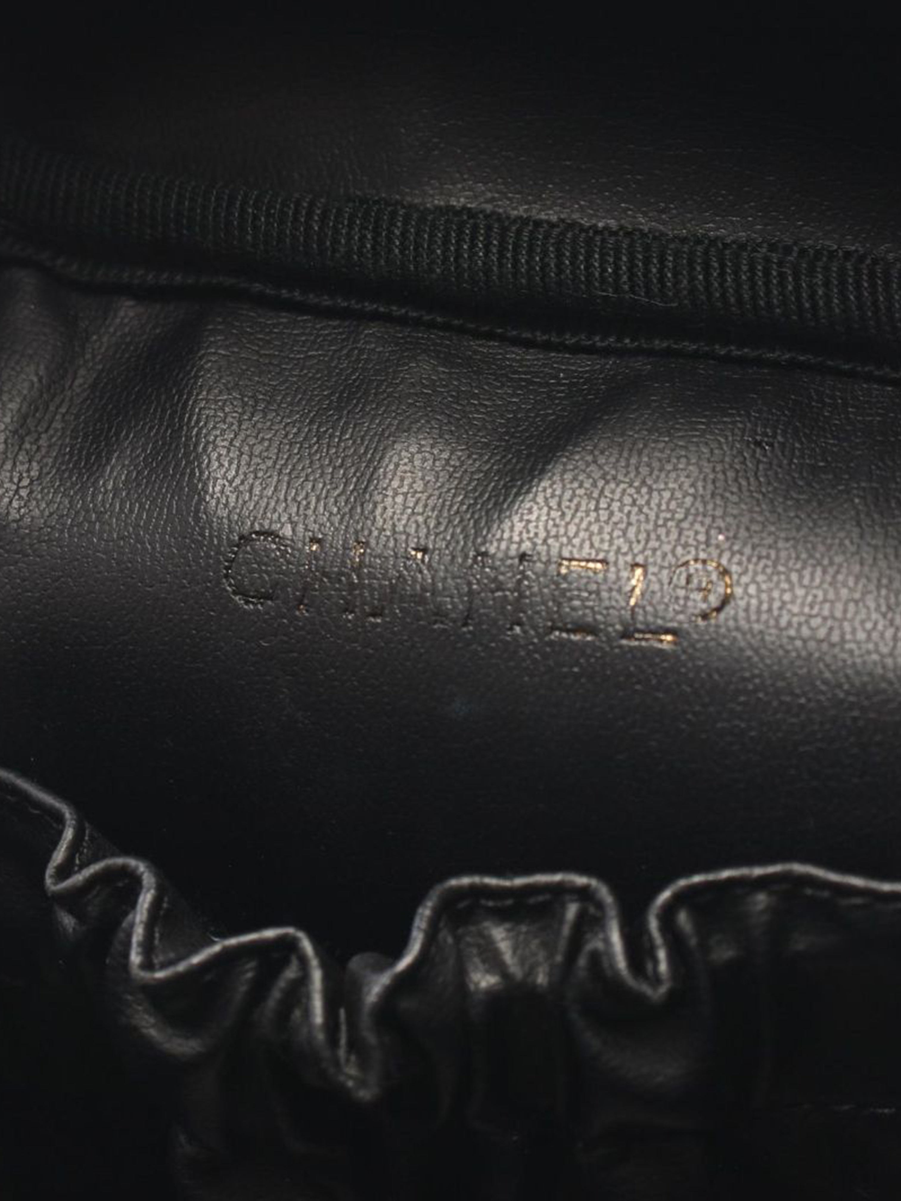 Black lambskin Bicolore Vanity bag