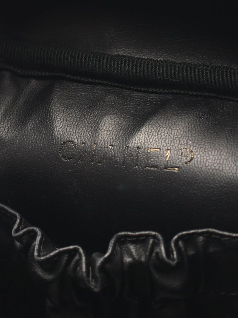 Black lambskin Bicolore Vanity bag