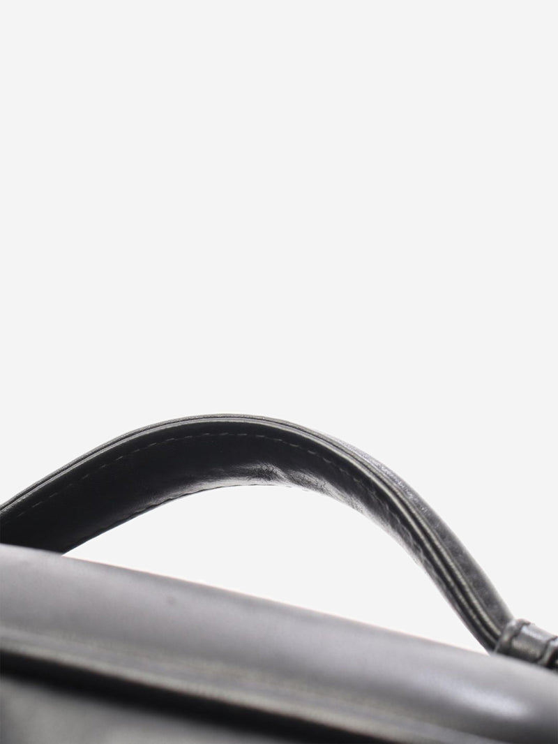 Black lambskin Bicolore Vanity bag