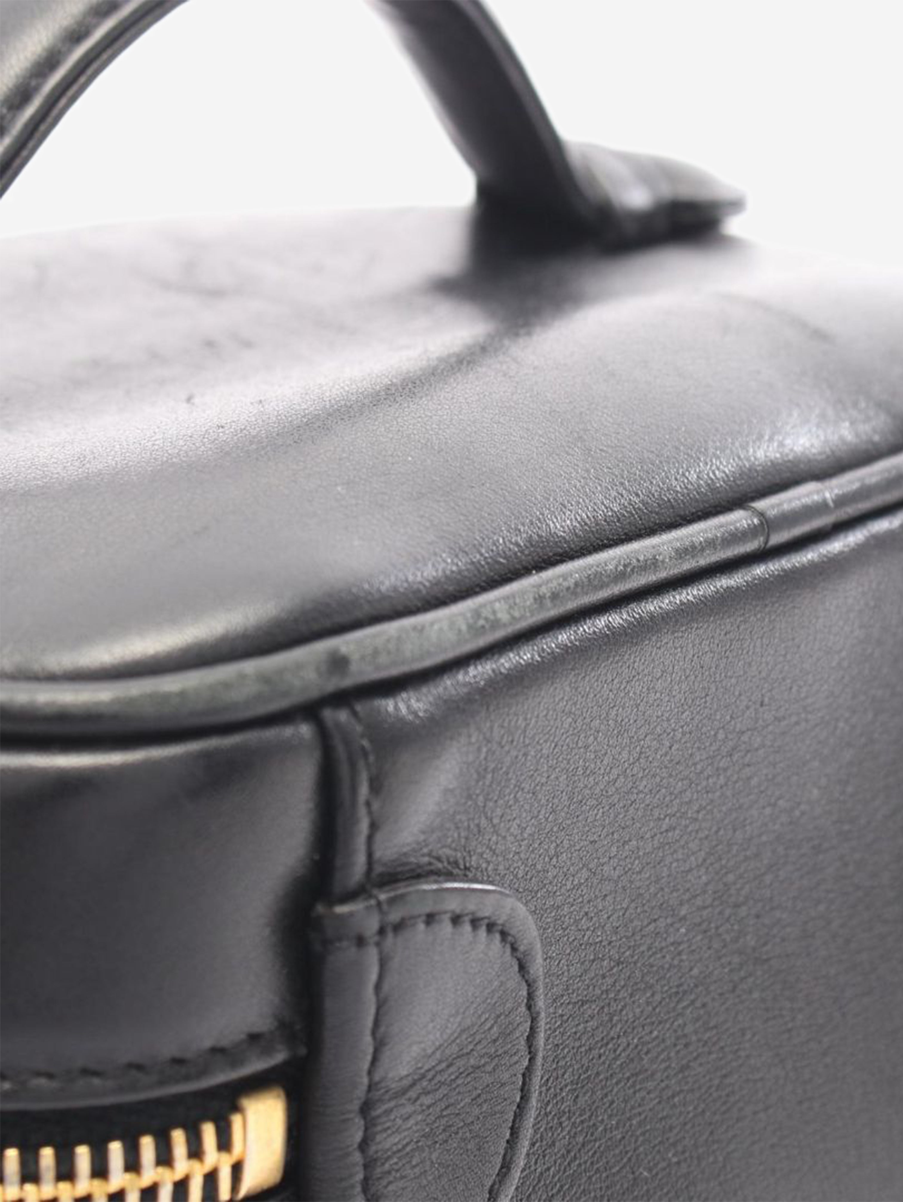 Black lambskin Bicolore Vanity bag