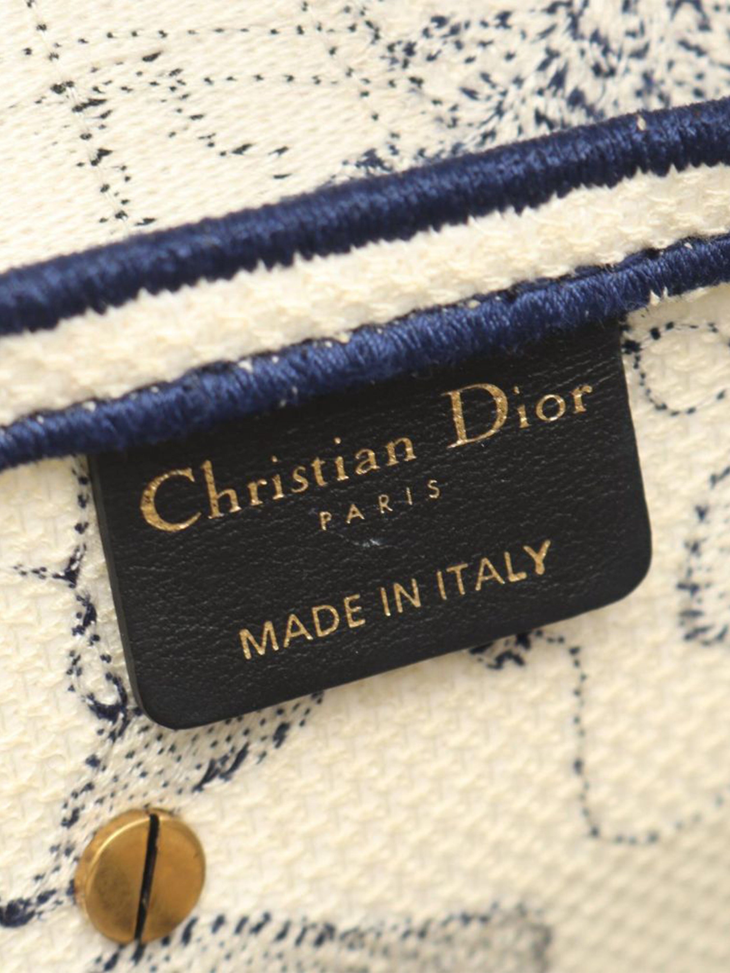 Cream and blue Toile De Jouy Saddle bag Shoulder bags Dior 