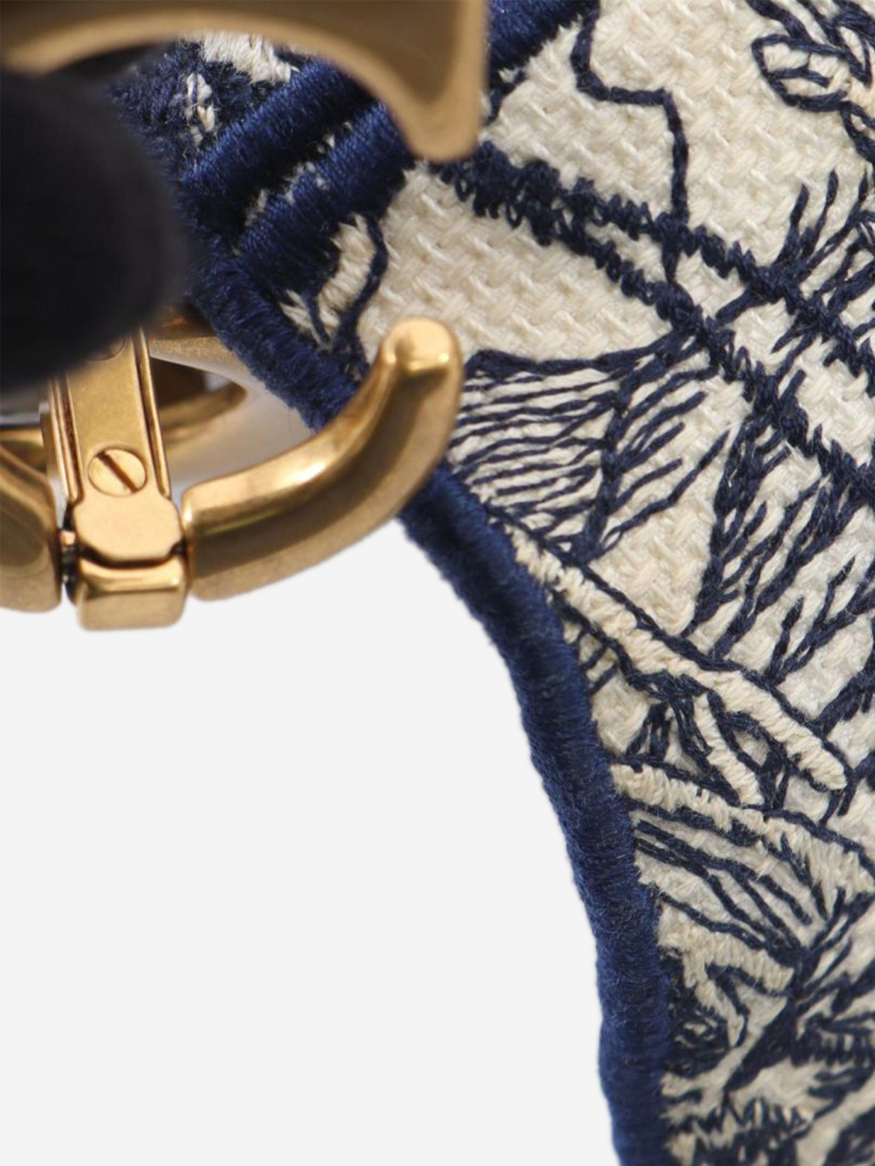Cream and blue Toile De Jouy Saddle bag Shoulder bags Dior 