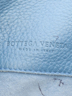 Blue Intrecciato leather shoulder bag