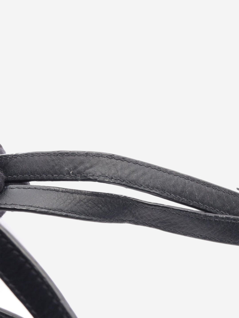 Black Shopping raffia & leather tote bag Tote Bags Saint Laurent 