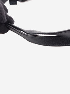 Black Shopping raffia & leather tote bag Tote Bags Saint Laurent 
