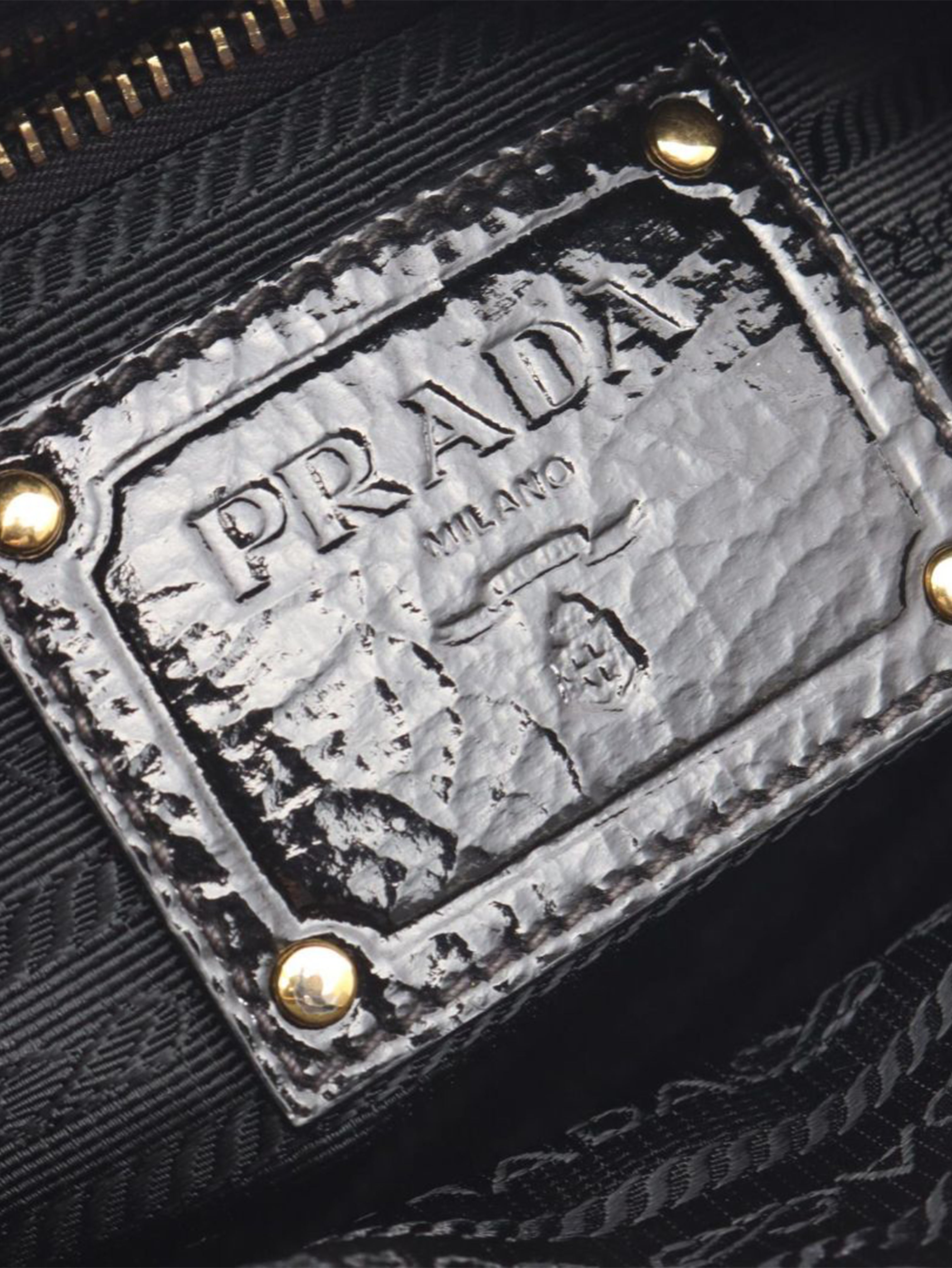 Black nylon satchel bag