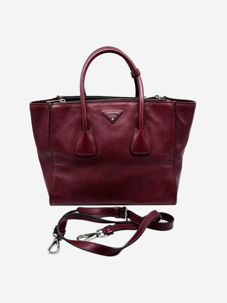 Burgundy Glace Calf Twin Pocket Satchel bag product image