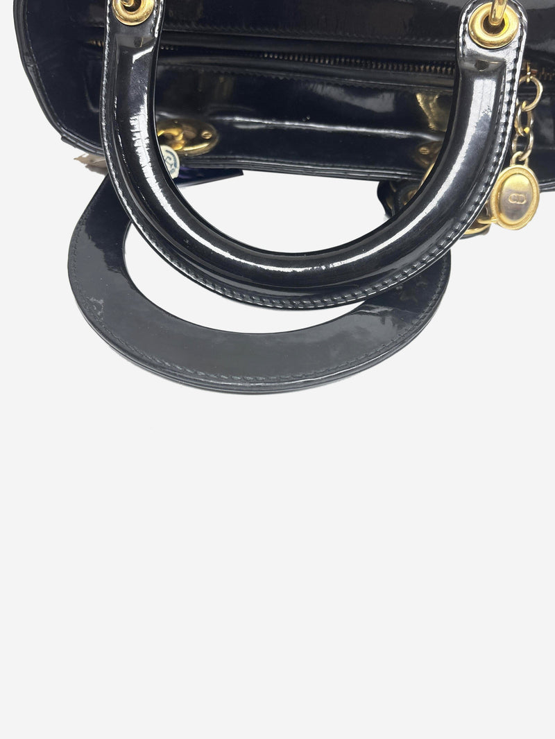 Black 2013 patent leather Lady Dior bag Shoulder bags Dior 