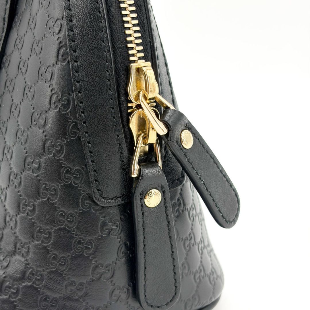 Black Micro Guccissima Dome bag
