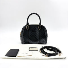 Black Micro Guccissima Dome bag
