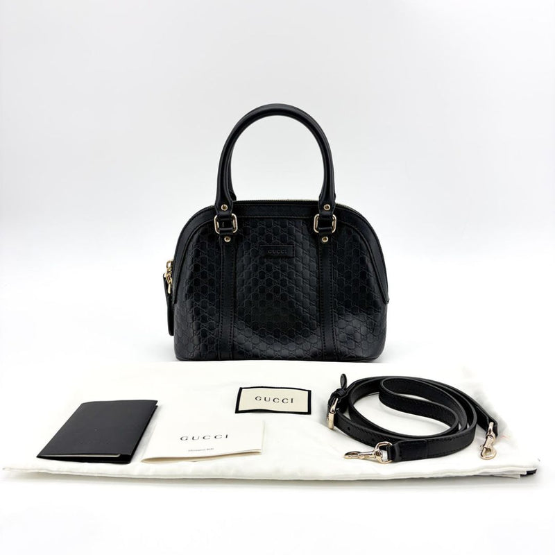 Black Micro Guccissima Dome bag