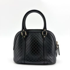Black Micro Guccissima Dome bag