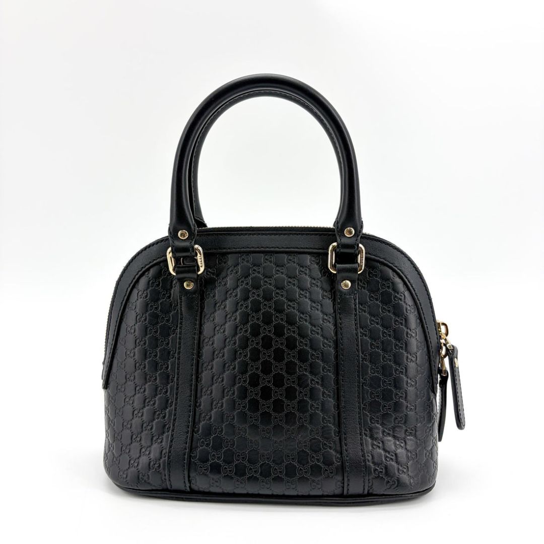 Black Micro Guccissima Dome bag