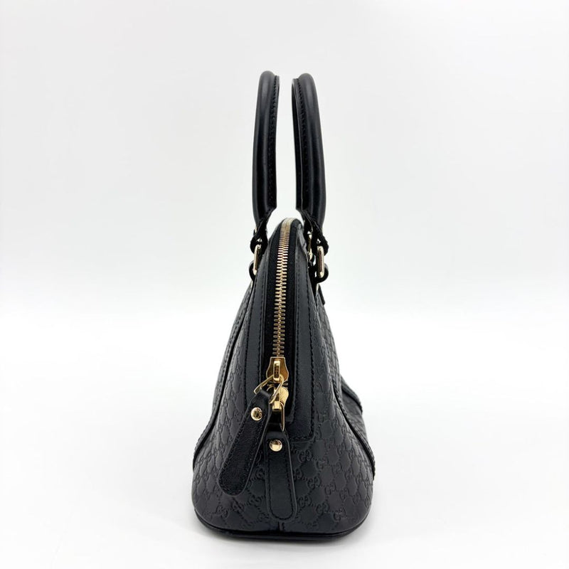 Black Micro Guccissima Dome bag