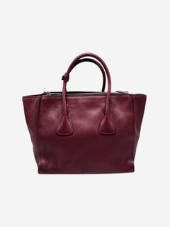 Burgundy Glace Calf Twin Pocket Satchel bag
