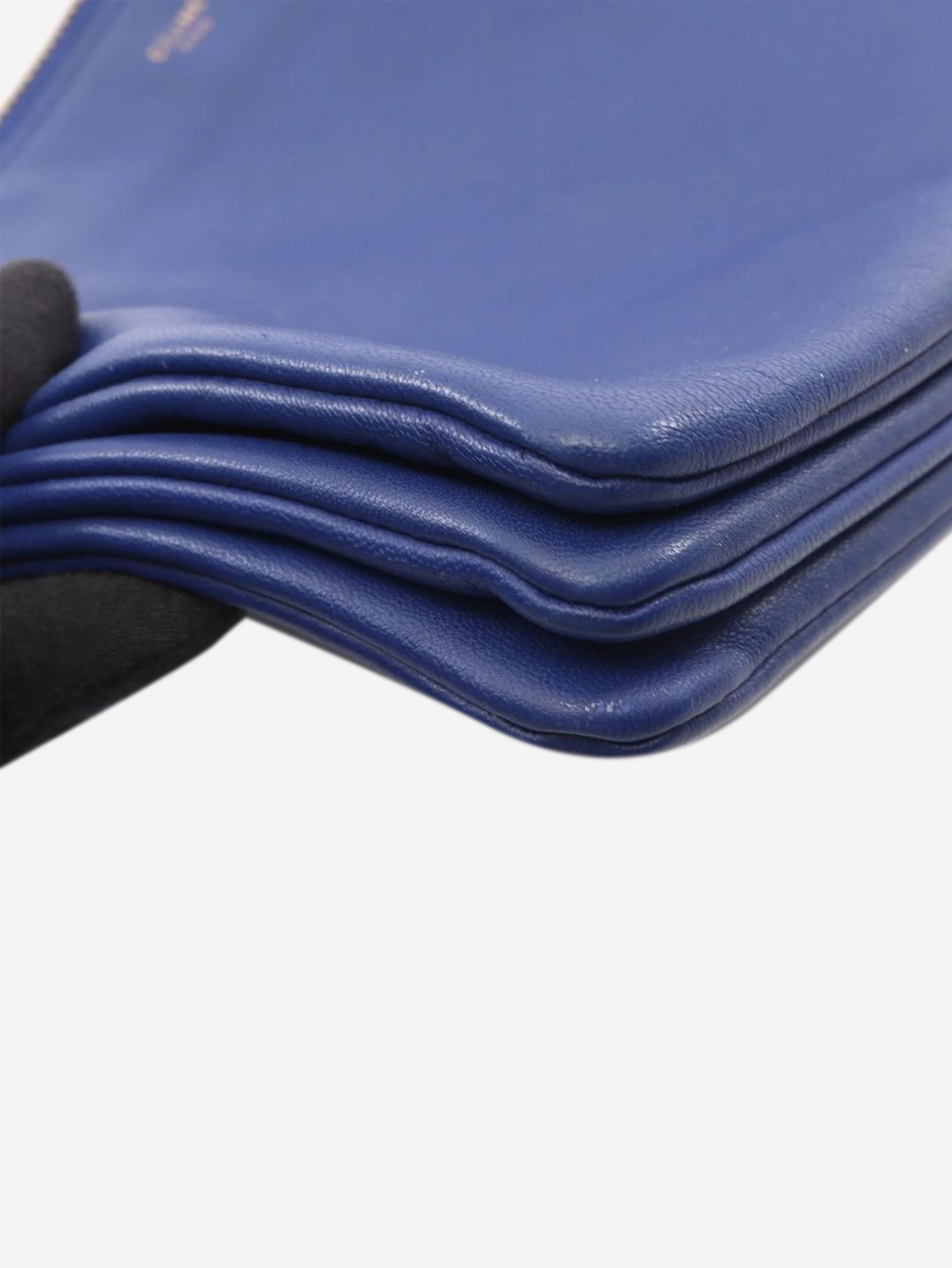 Blue Trio leather shoulder bag