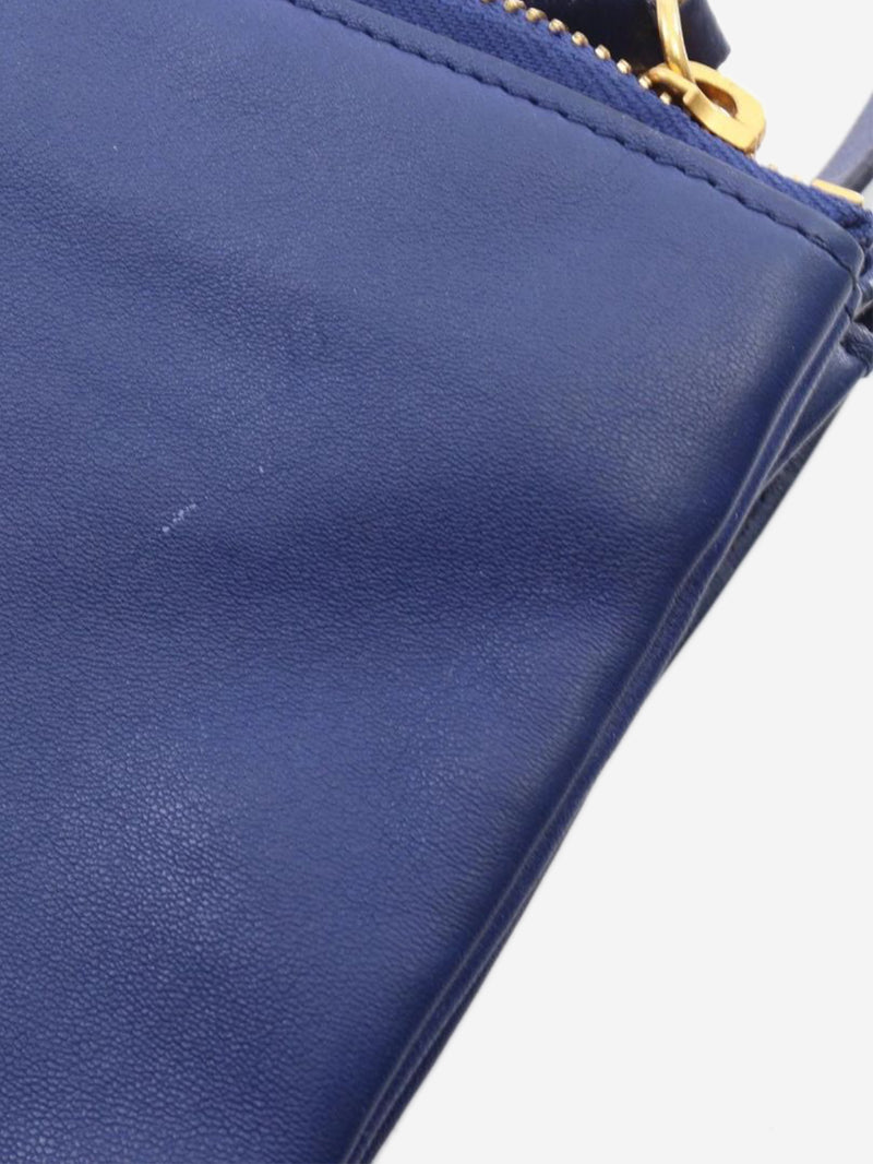 Blue Trio leather shoulder bag