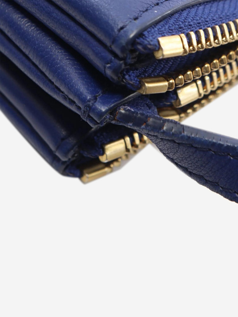 Blue Trio leather shoulder bag
