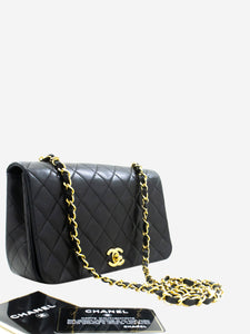 Chanel Black vintage 1989 lambskin Full Flap shoulder bag