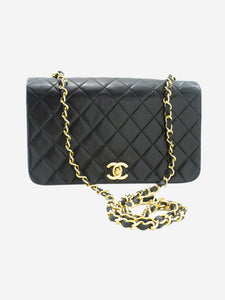 Chanel Black vintage 1989 lambskin Full Flap shoulder bag