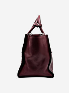 Burgundy Glace Calf Twin Pocket Satchel bag