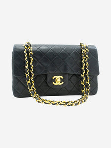 Chanel Black vintage 1989 lambskin Classic Double Flap bag