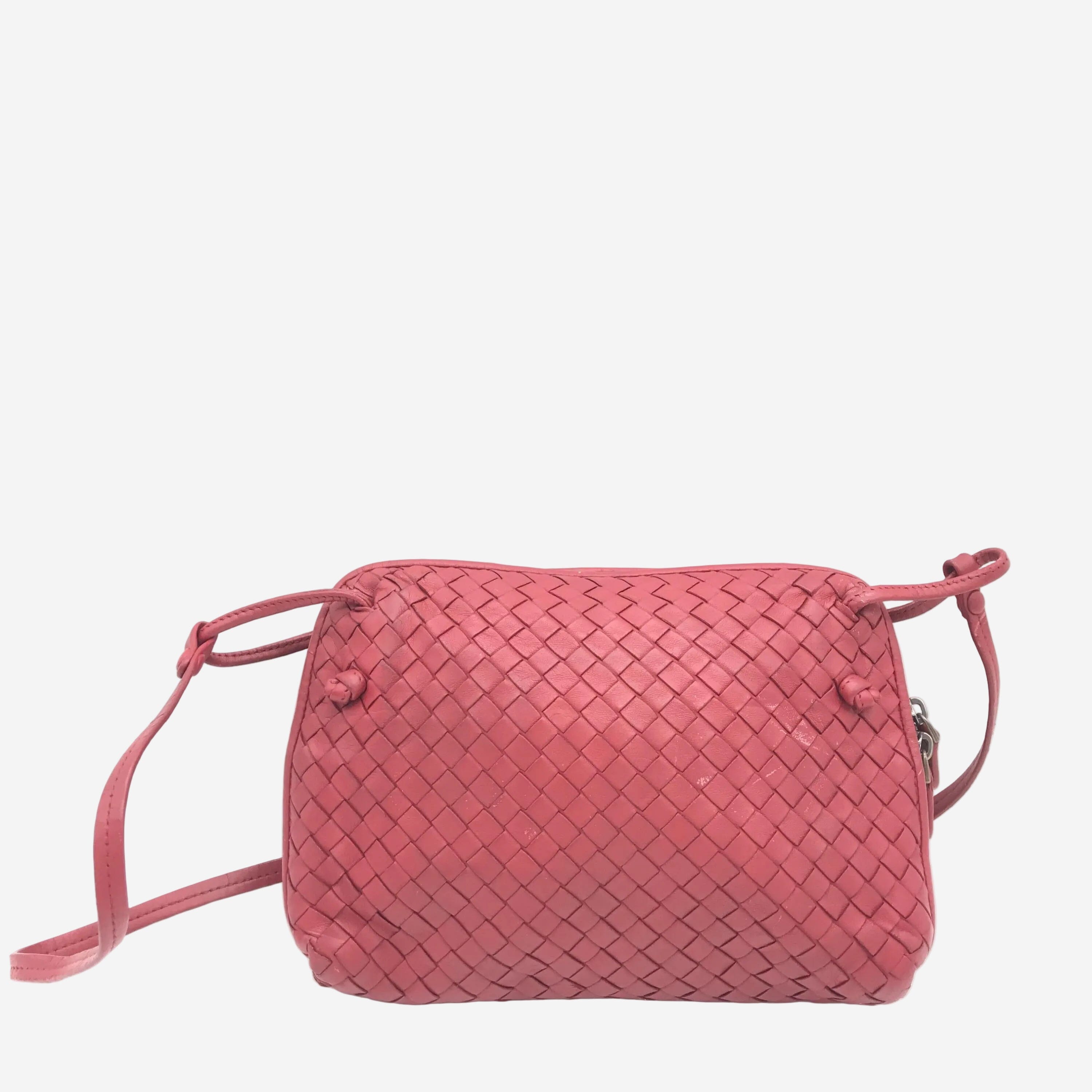 Red Intrecciato leather crossbody bag Cross-body bags Bottega Veneta 