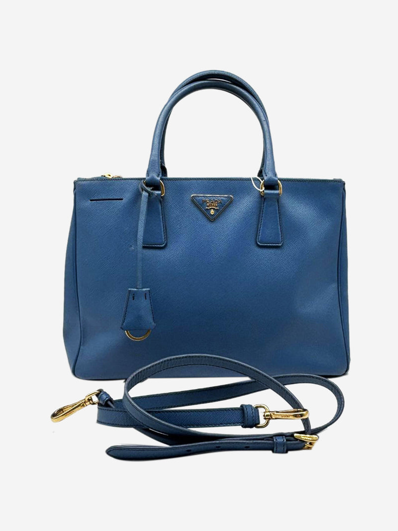 Blue Saffiano leather Galleria 2way bag Shoulder bags Prada 