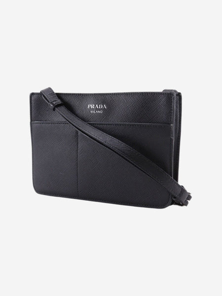 Black Saffiano leather mini crossbody bag alternate image