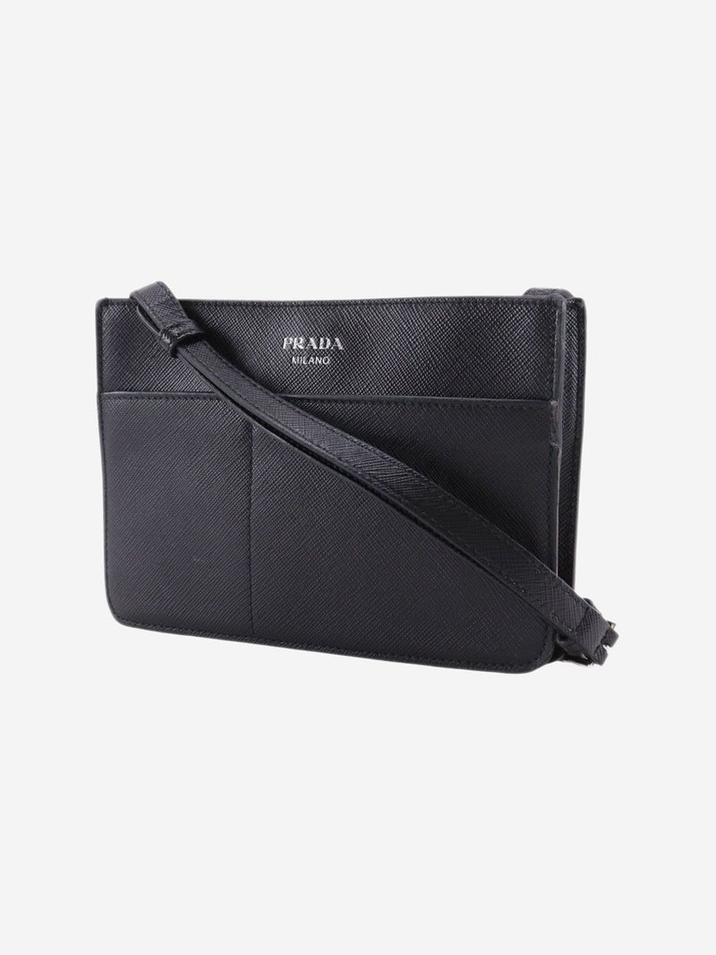 Black Saffiano leather mini crossbody bag Shoulder bags Prada 