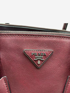 Burgundy Glace Calf Twin Pocket Satchel bag