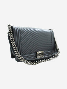 Chanel Dark grey 2014 V-stitch Boy bag