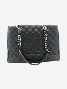 Chanel Black 2010 caviar leather GST tote bag